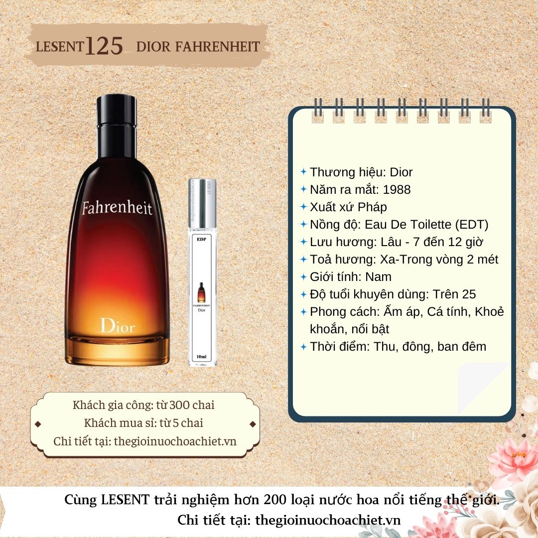 Nước hoa chiết Dior Fahrenheit 10ml