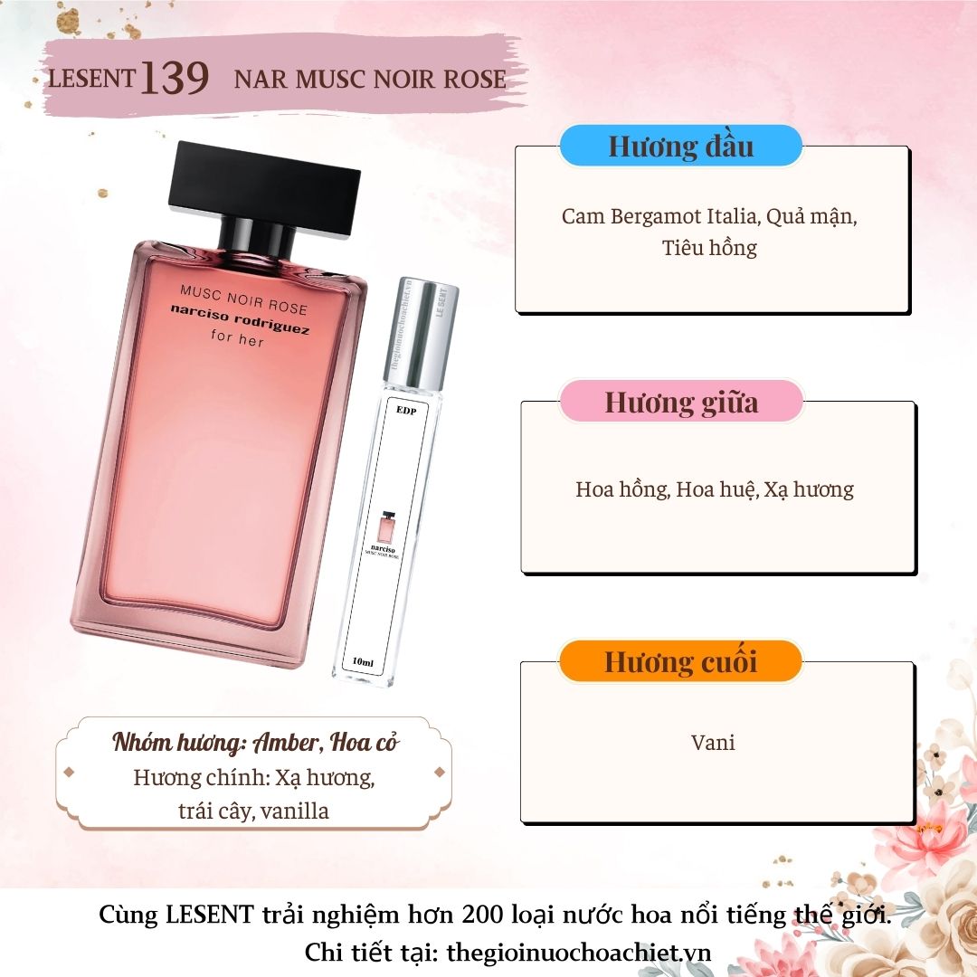 Nước hoa chiết Narciso Musc Noir Rose 10ml