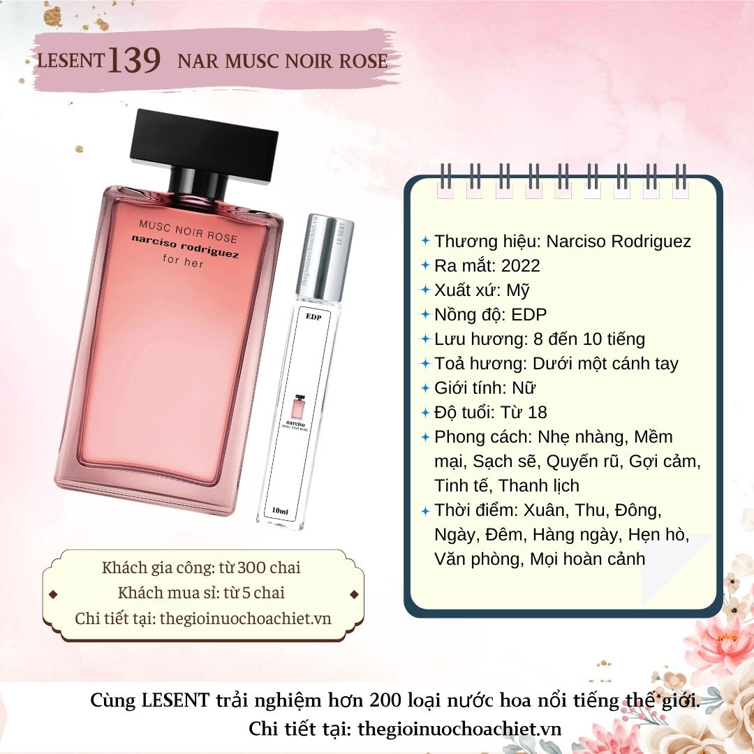 Nước hoa chiết Narciso Musc Noir Rose 10ml