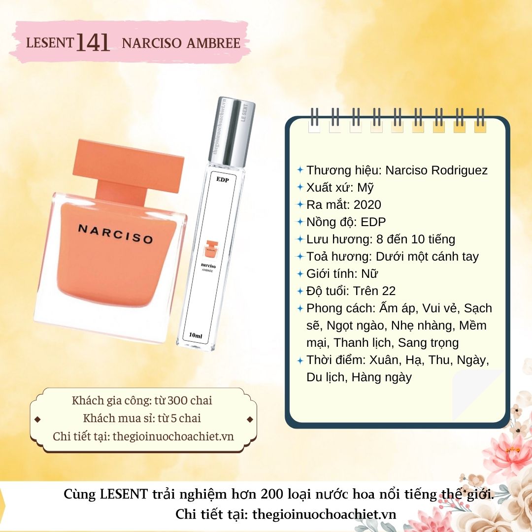 Nước hoa chiết Narciso Ambrée 10ml