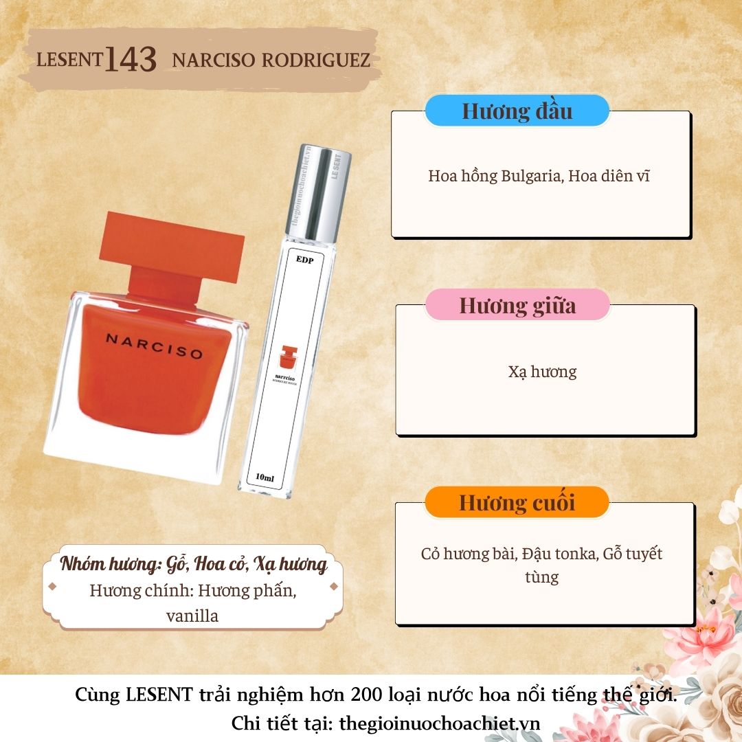 Nước hoa chiết Narciso Rouge 10ml