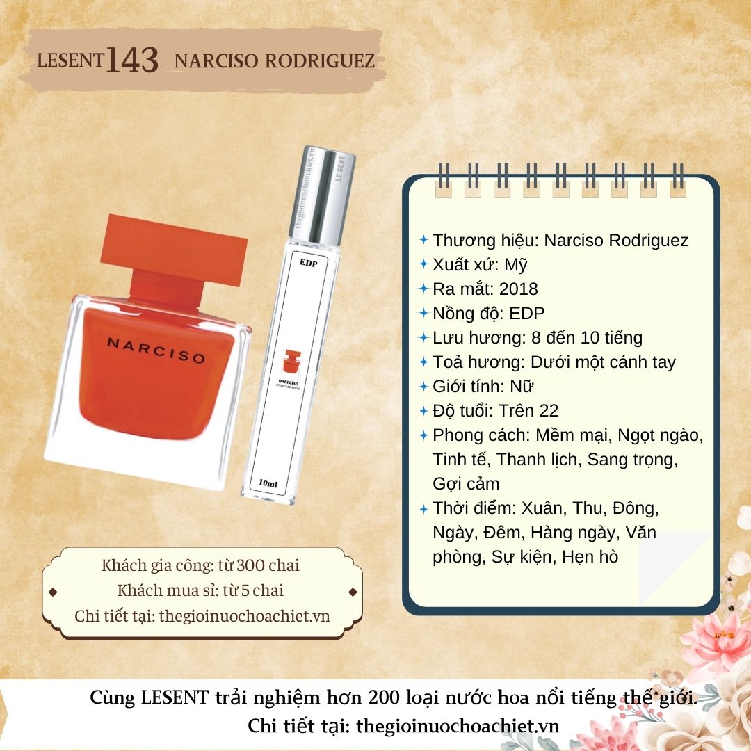 Nước hoa chiết Narciso Rouge 10ml