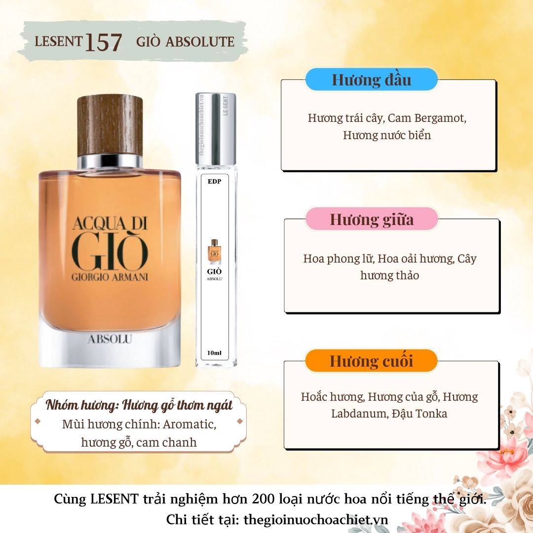 Nước hoa chiết Absolu Gio 10ml