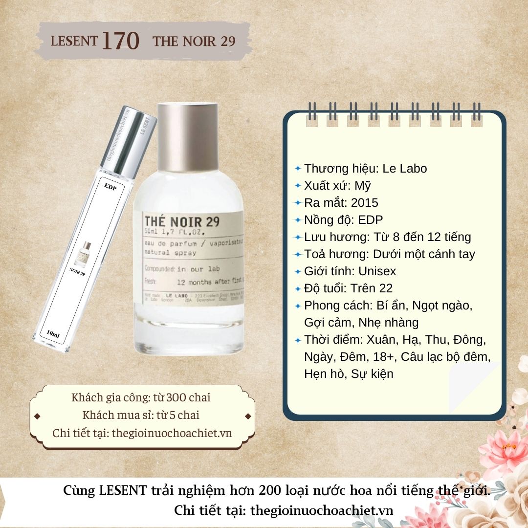 Nước hoa chiết Noir 29 Le Labo 10ml