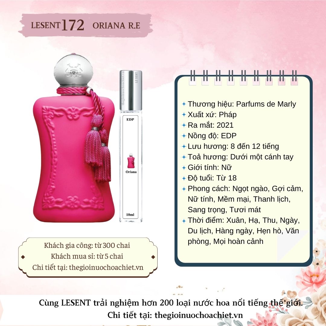 Nước hoa chiết Oriana R.E EDP 10ml