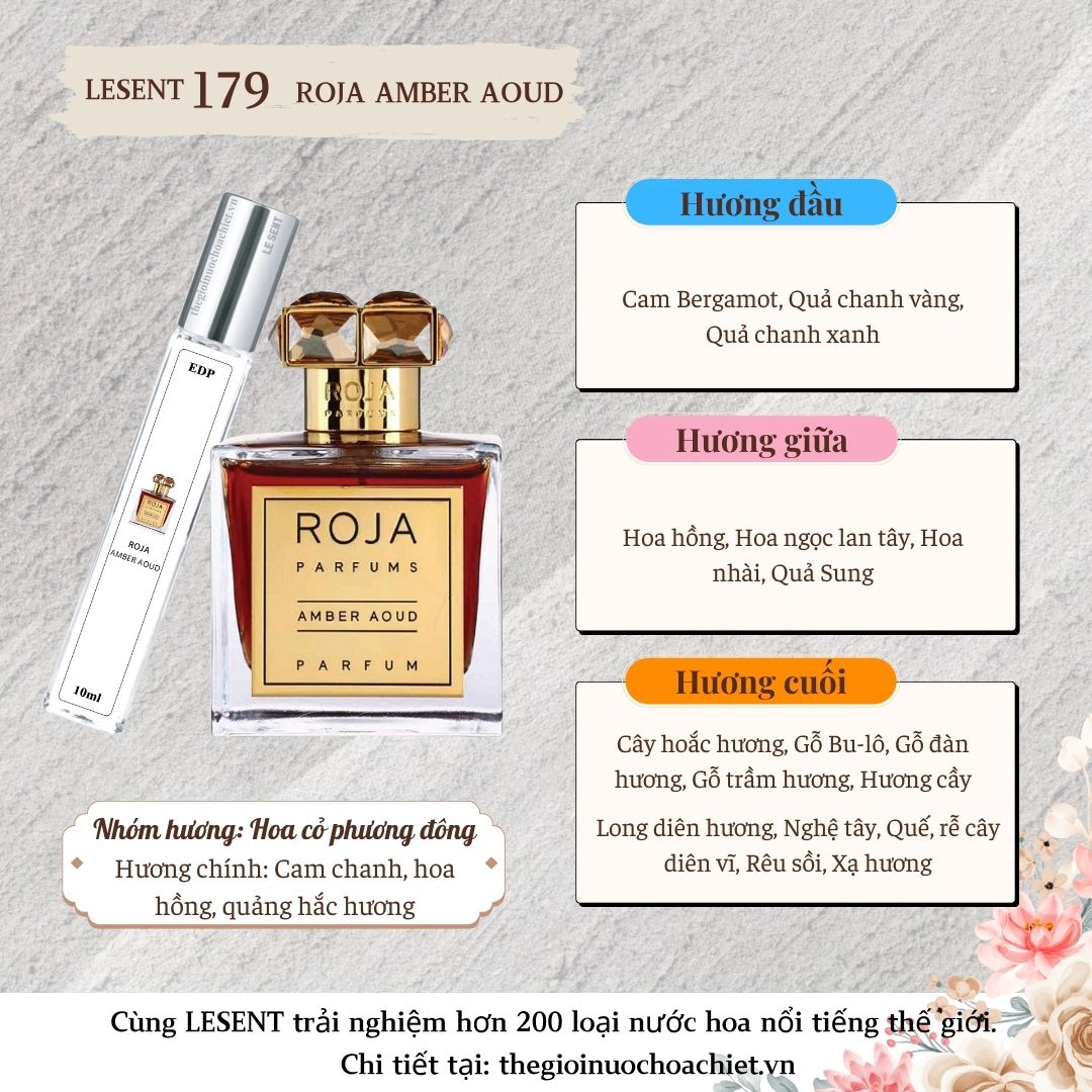 Nước hoa chiết Roja Amber Aoud 10ml