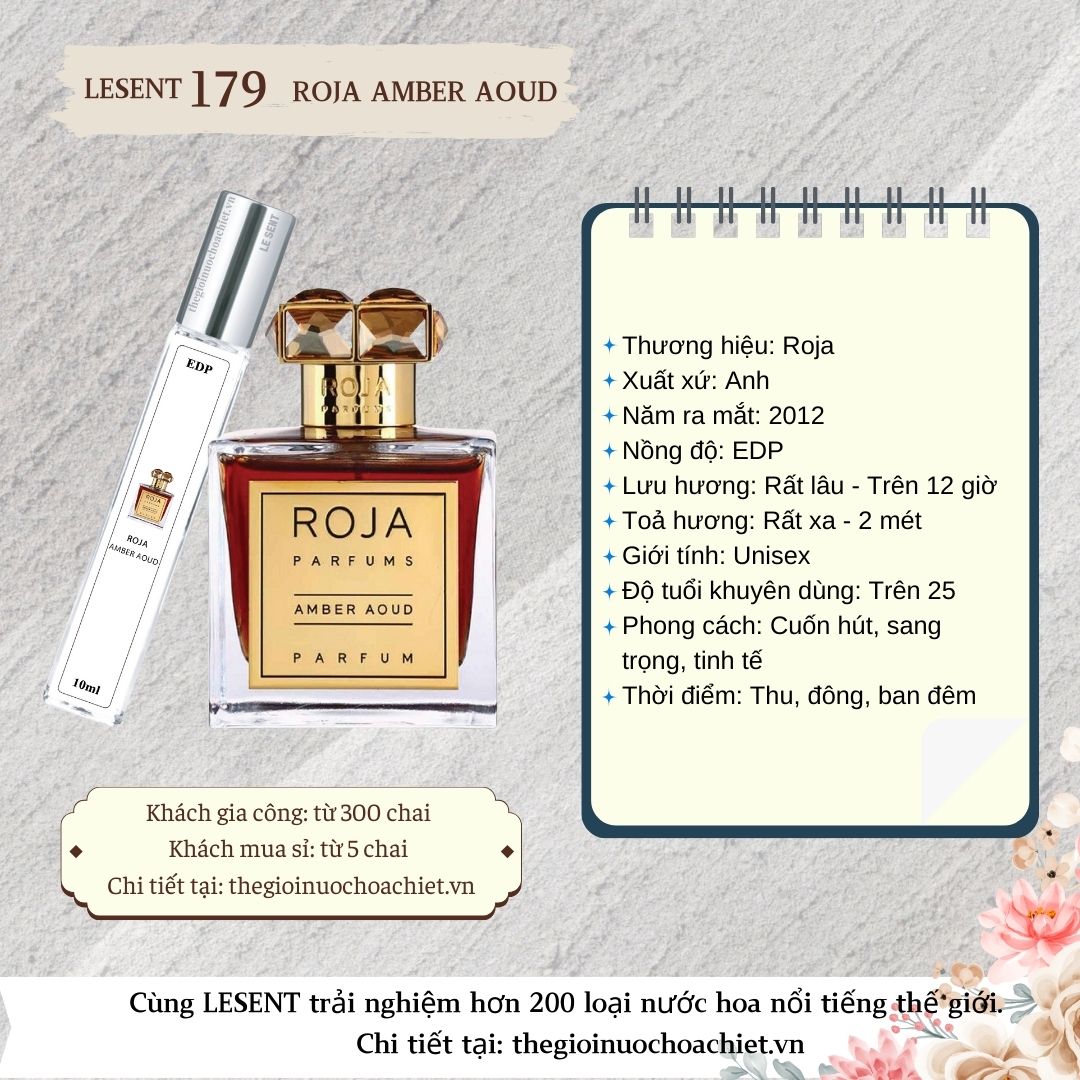 Nước hoa chiết Roja Amber Aoud 10ml