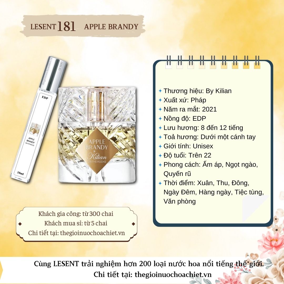 Nước hoa chiết Apple Brandy On The Rocks 10ml