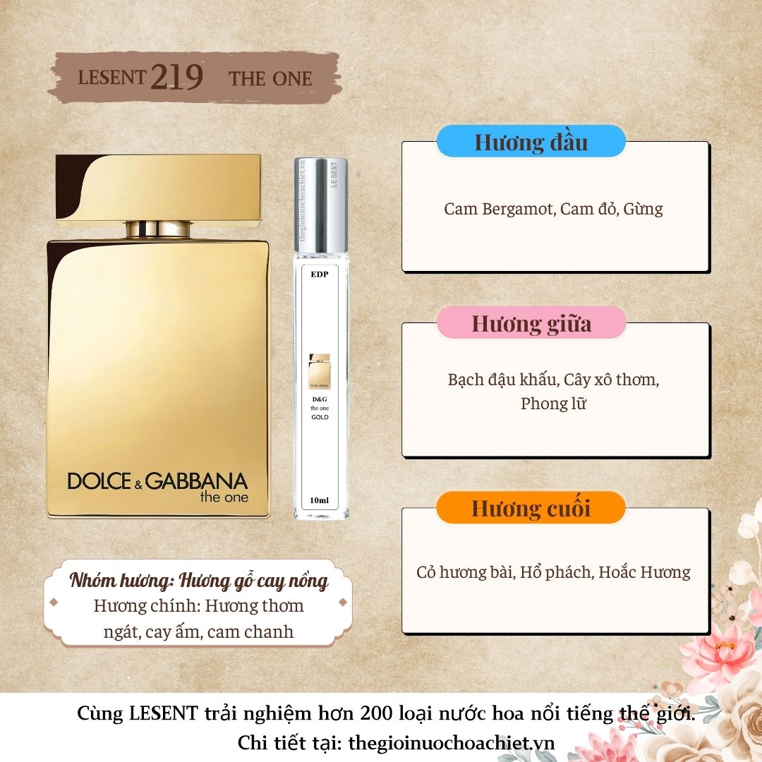 Nước hoa chiết The One Gold 10ml