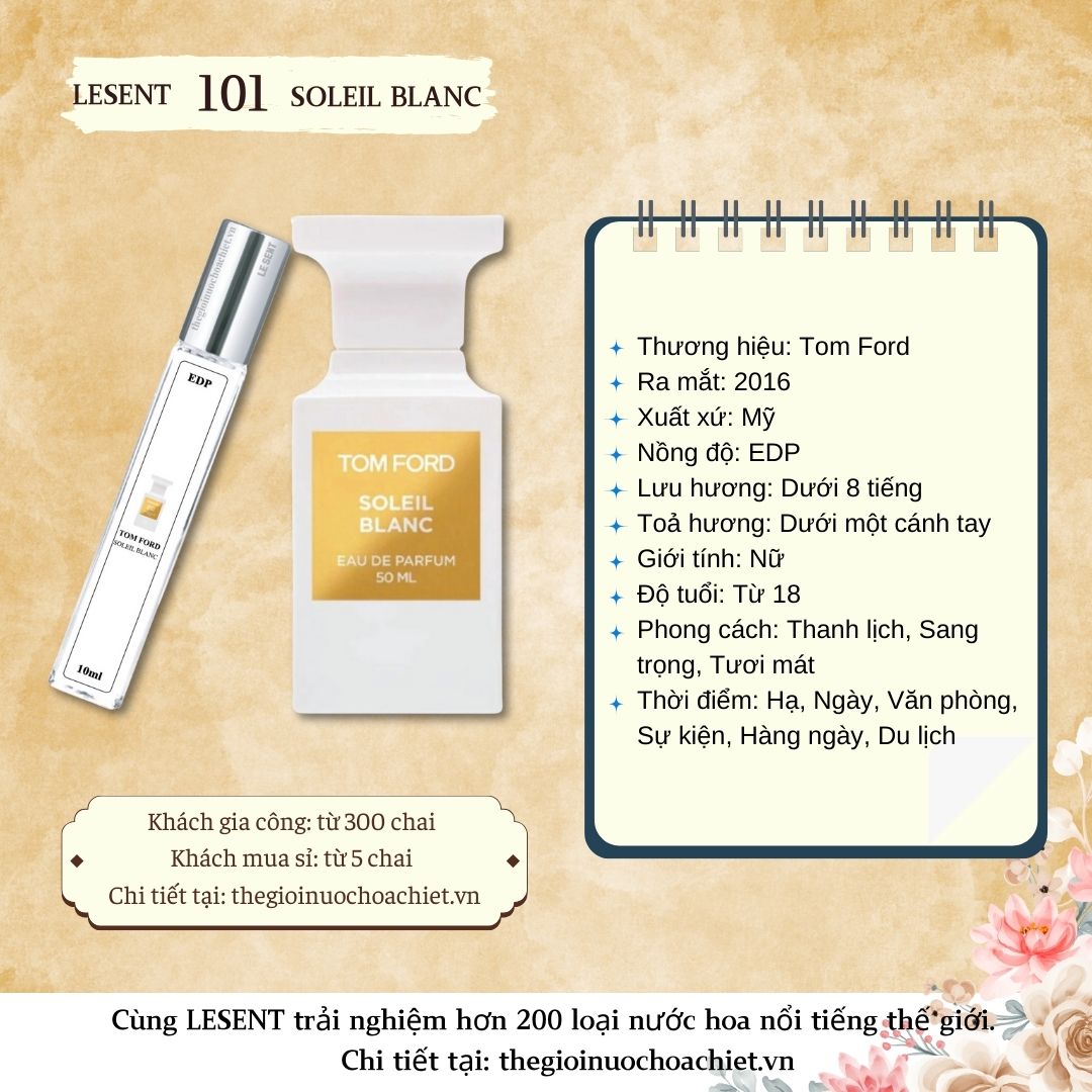 Nước hoa chiết Soleil Blanc 10ml