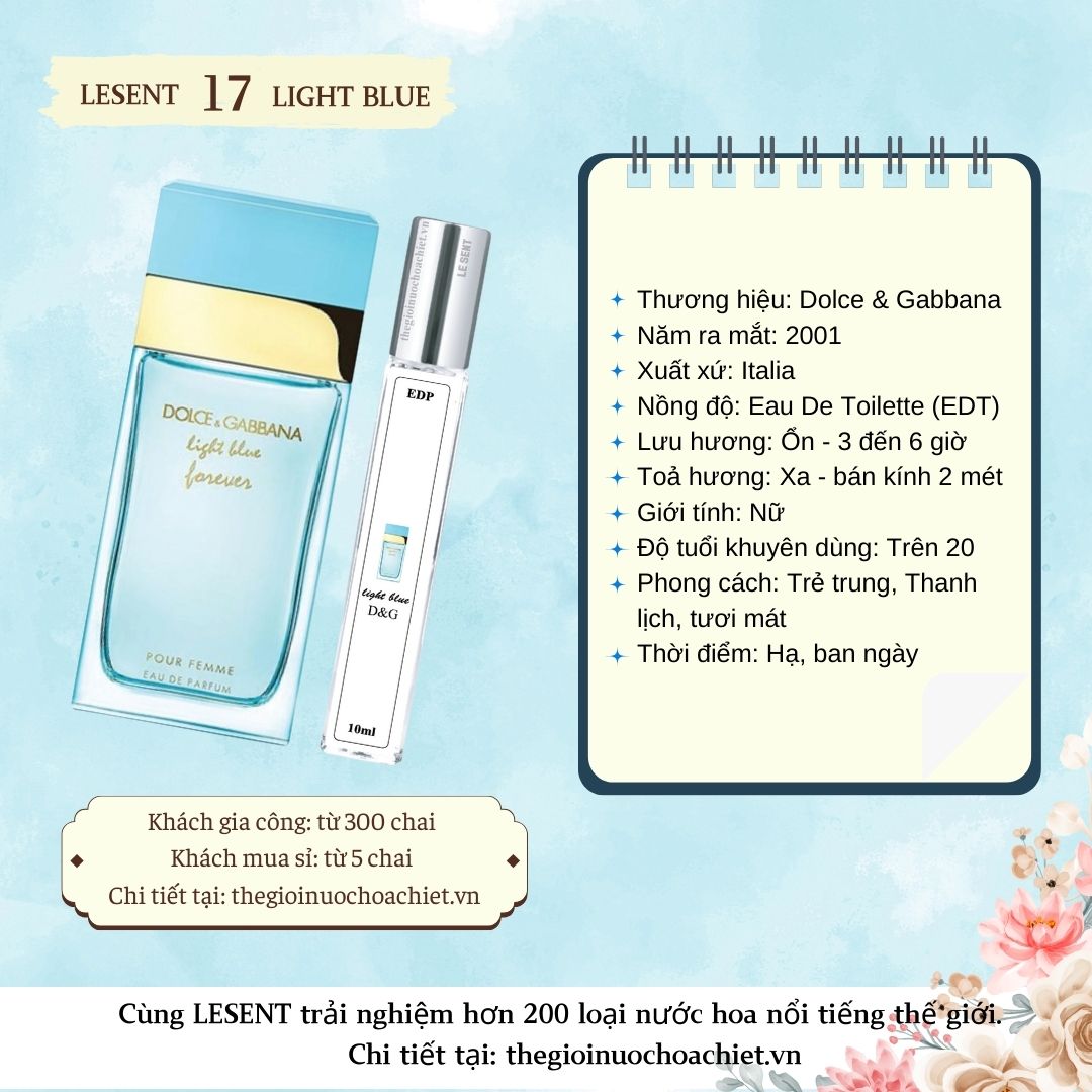 Nước hoa chiết Light Blue 10ml 