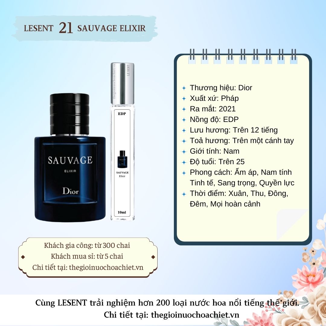 Nước hoa chiết Sauvage Elixir 10ml 