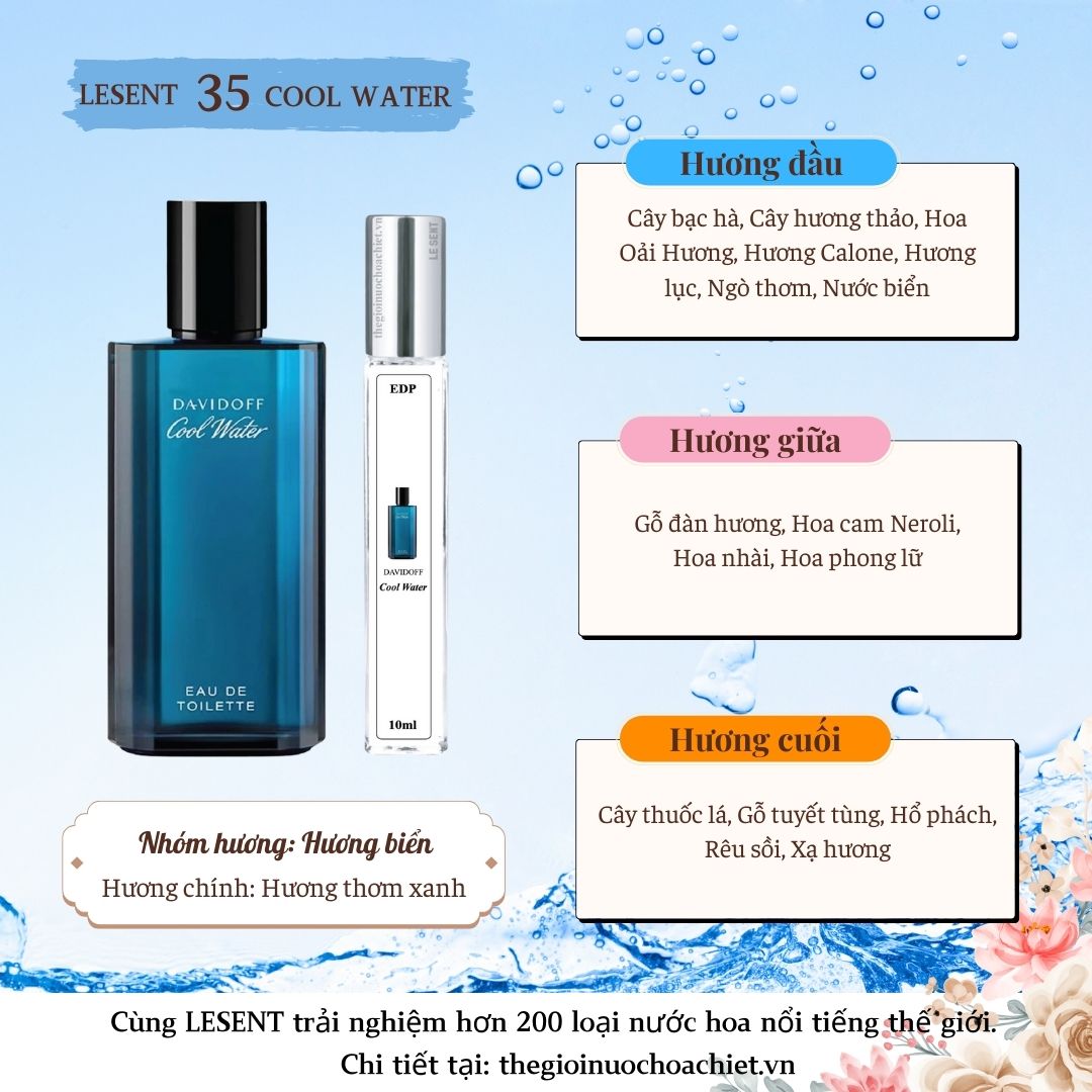 Nước hoa chiết Cool Water Davidoff 10ml 