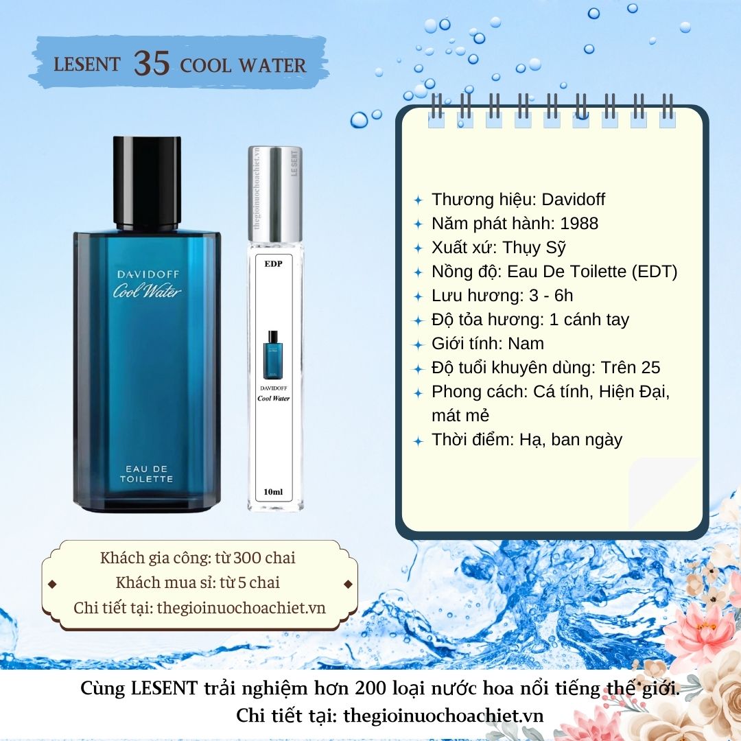 Nước hoa chiết Cool Water Davidoff 10ml 