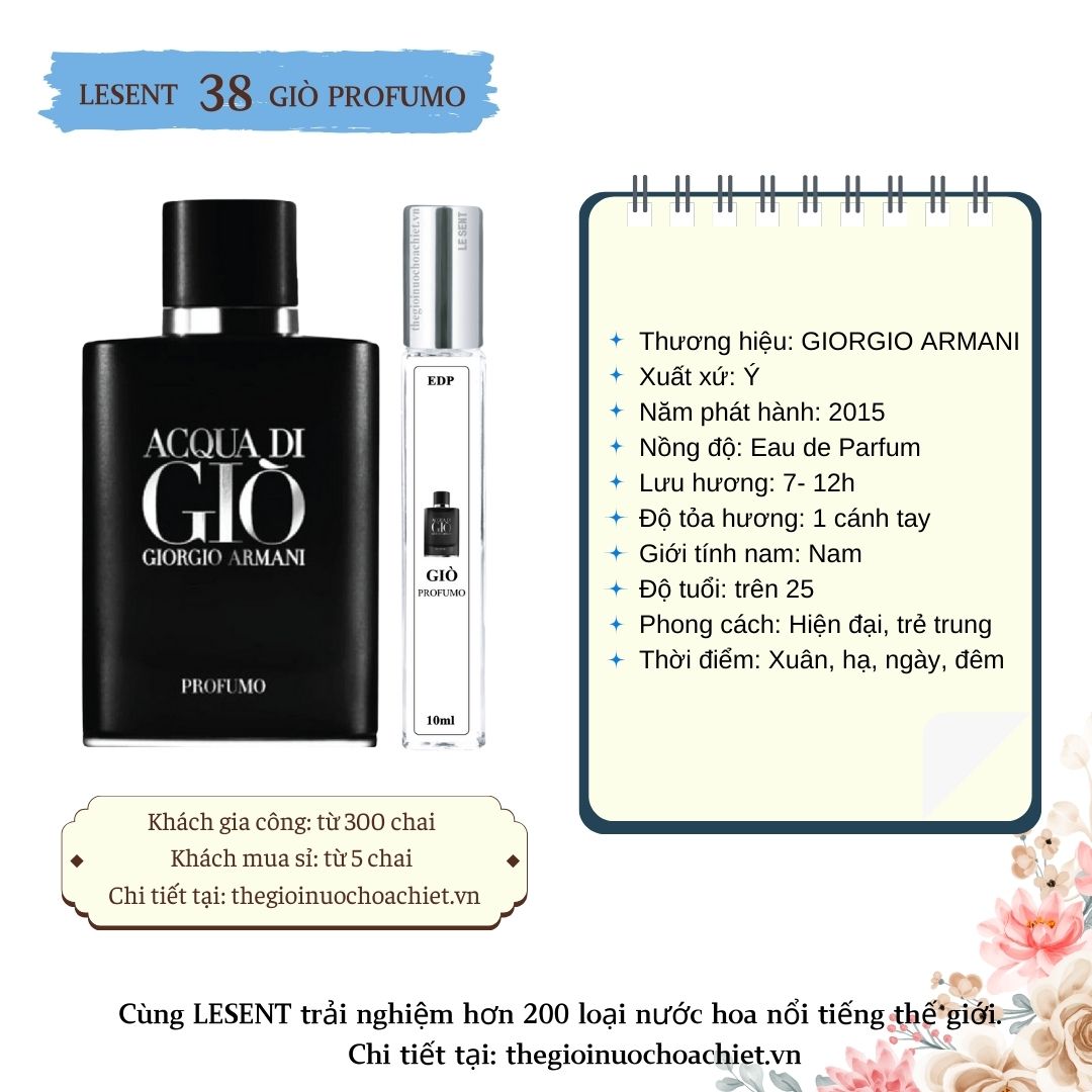 Nước hoa chiết Gio Profumo 10ml 