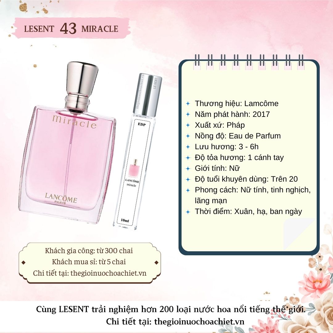 Nước hoa chiết Miracle 10ml 