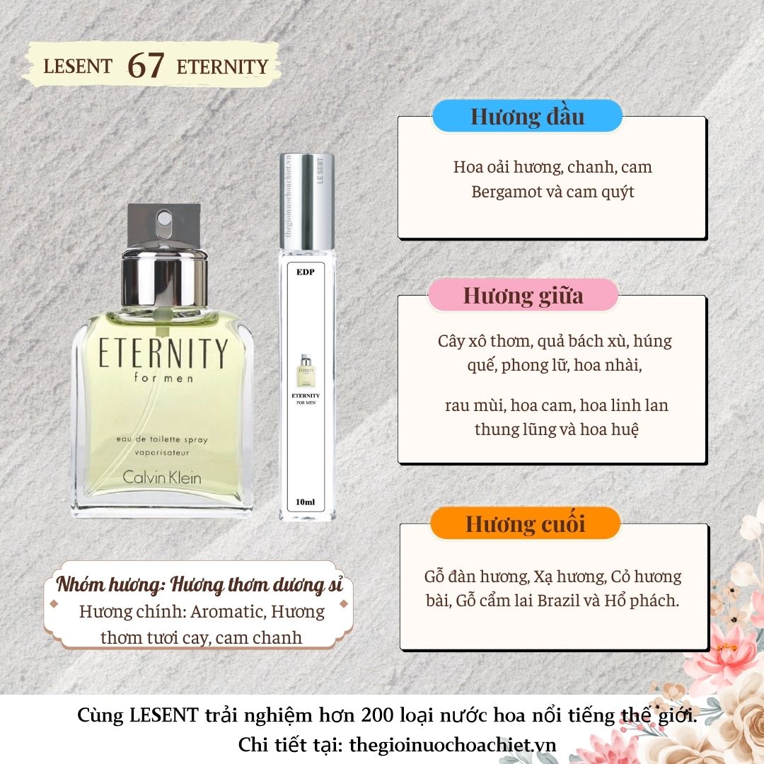 Nước hoa chiết Eternity 10ml 