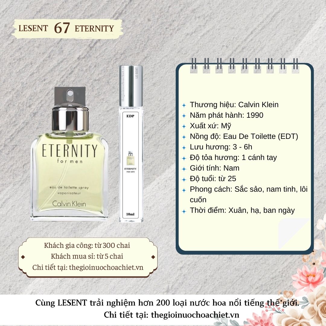 Nước hoa chiết Eternity 10ml 