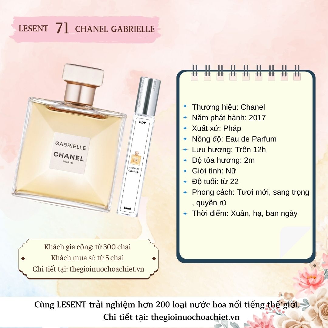 Nước hoa chiết Gabrielle 10ml