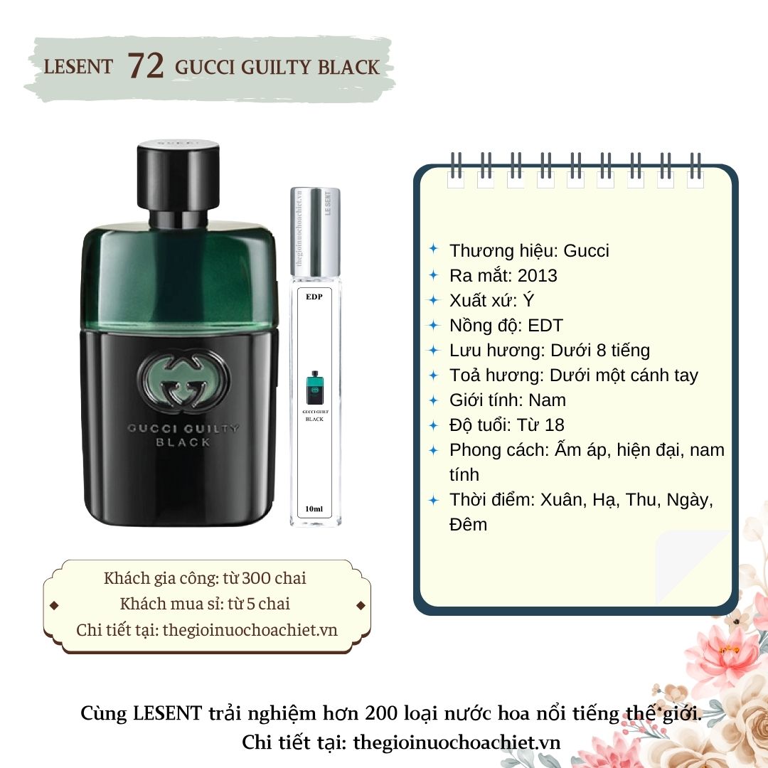 Nước hoa chiết Gucci Guilty Black 10ml