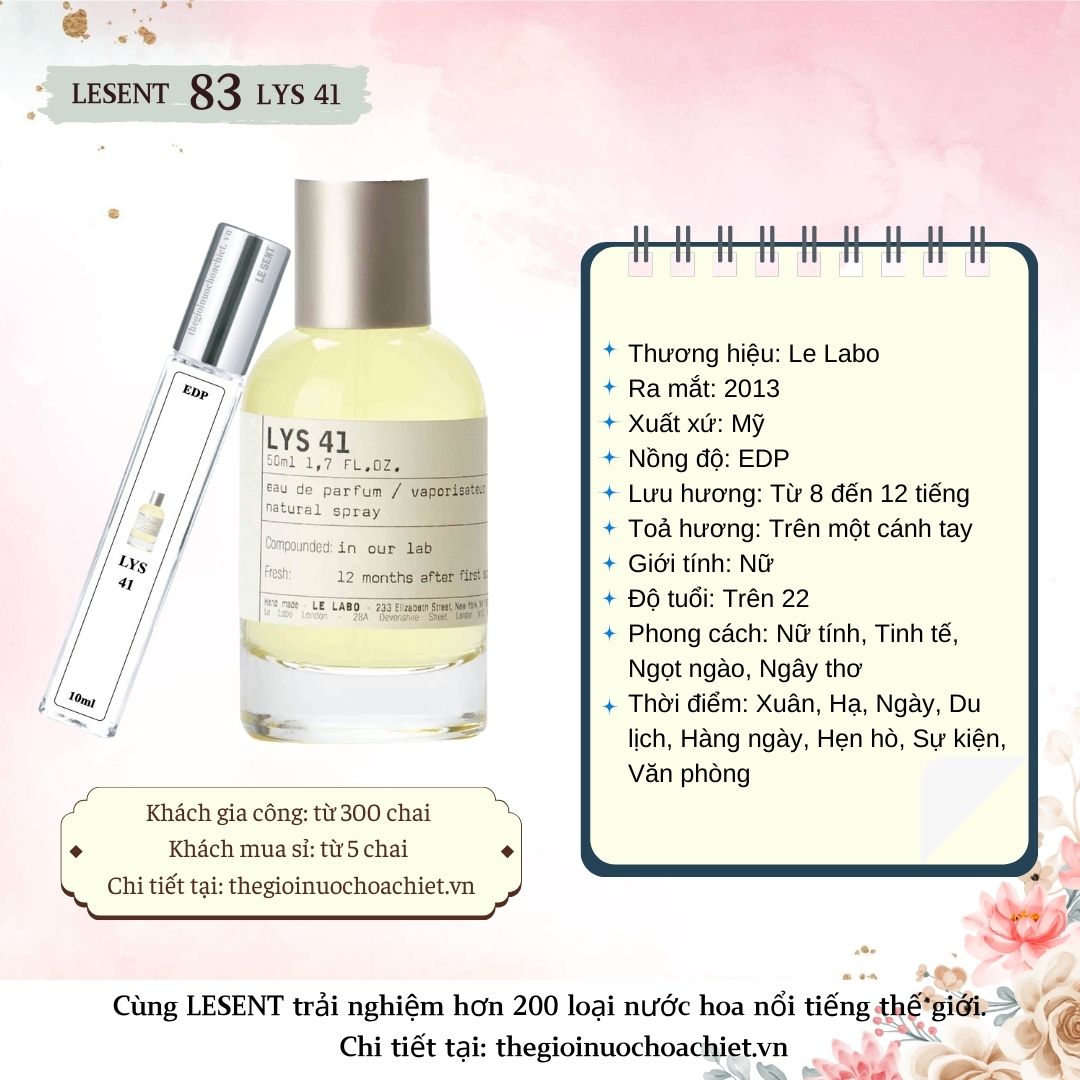 Nước hoa chiết Lys 41 Le Labo 10ml