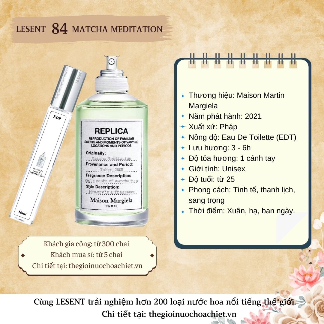 Nước hoa chiết Matcha Meditation 10ml 