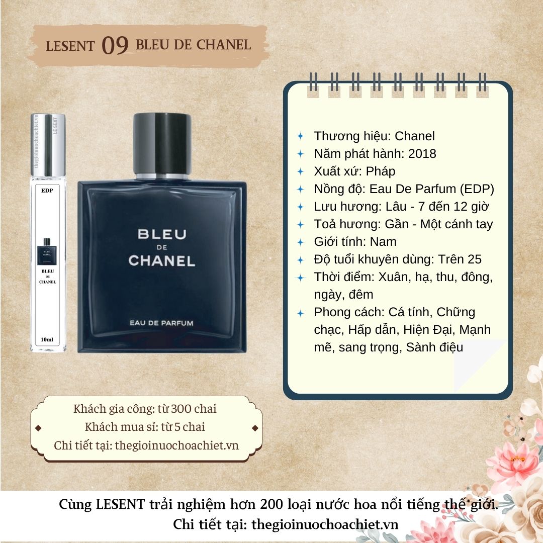 Nước hoa chiết Bleu De Chanel 10ml 