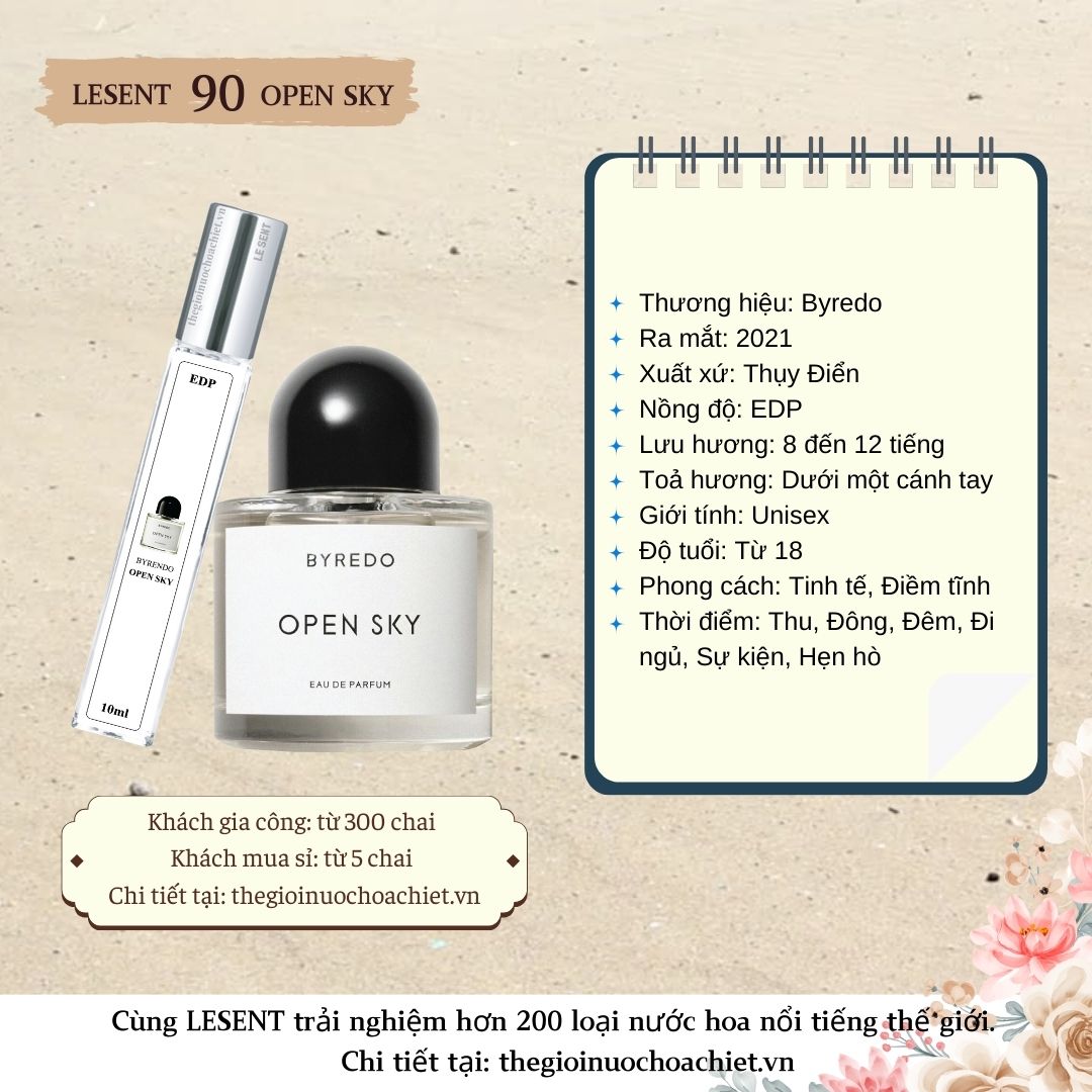 Nước hoa chiết Open Sky 10ml