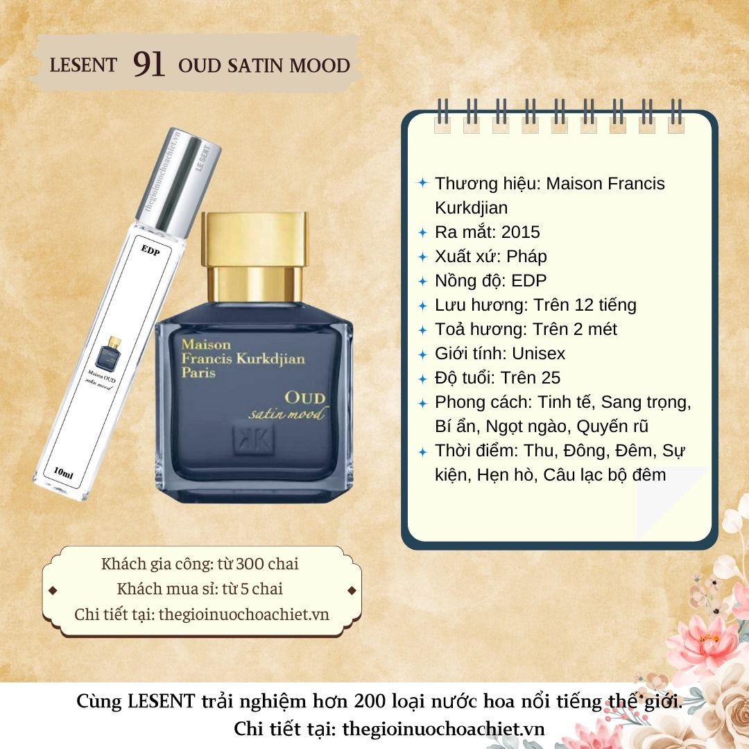 Nước hoa chiết Oud Satin Mood 10ml