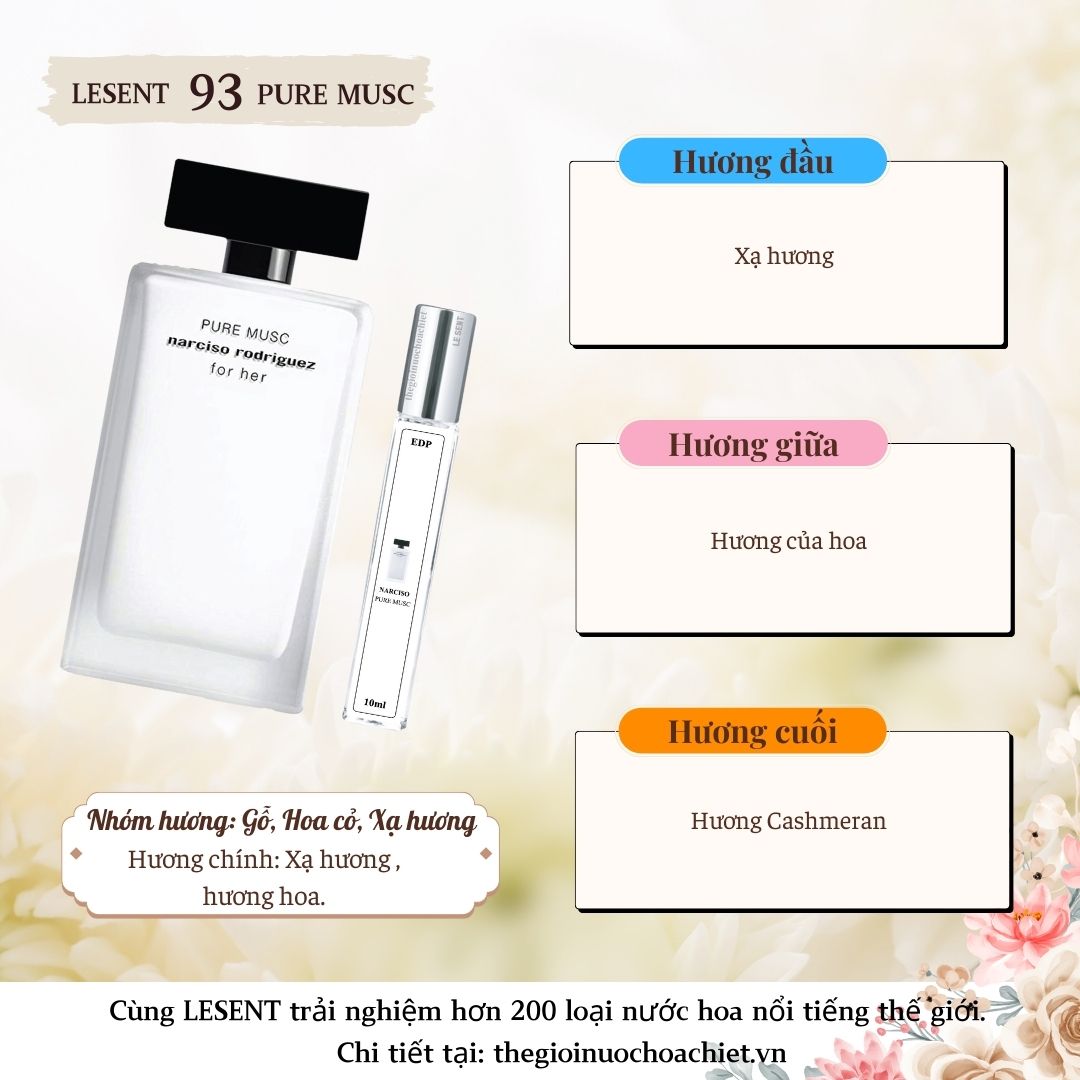 Nước hoa chiết Narciso Pure Musc 10ml